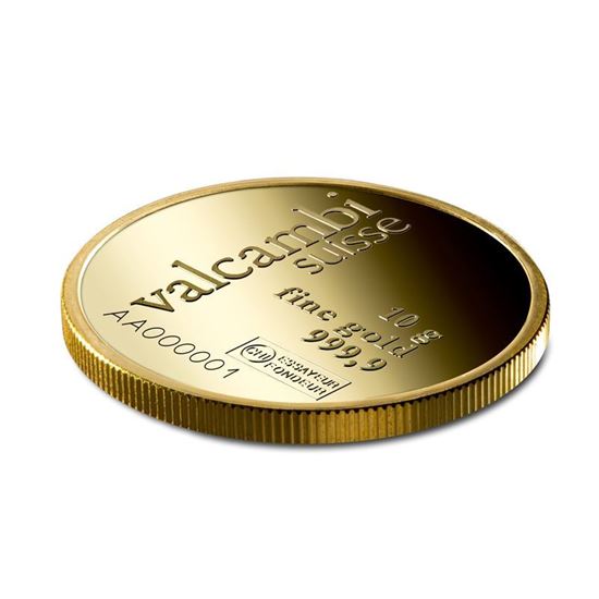 Picture of Valcambi 10g Round Gold Bar
