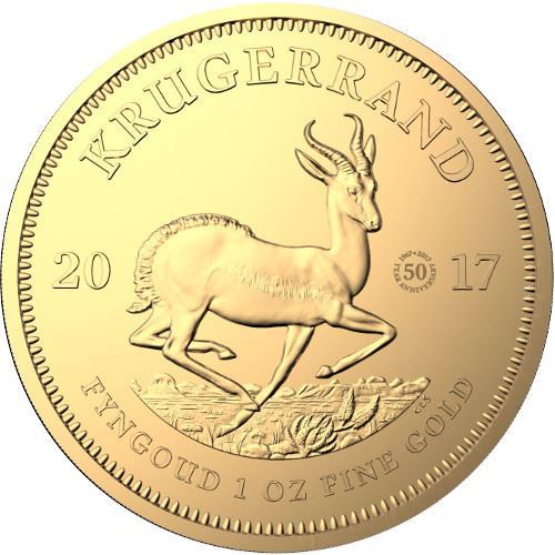 Picture of 2017 1oz South African Krugerrand 50th Anniversary Edition Gold Coin