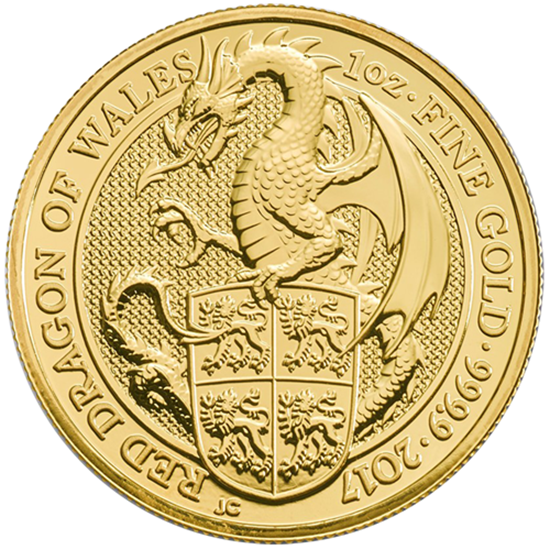 Picture of 2017 1oz UK Queen's Beast 'Dragon' Gold Coin