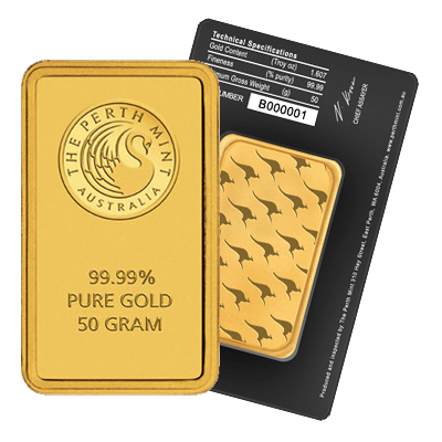 Picture of Perth Mint 50g Gold Bar