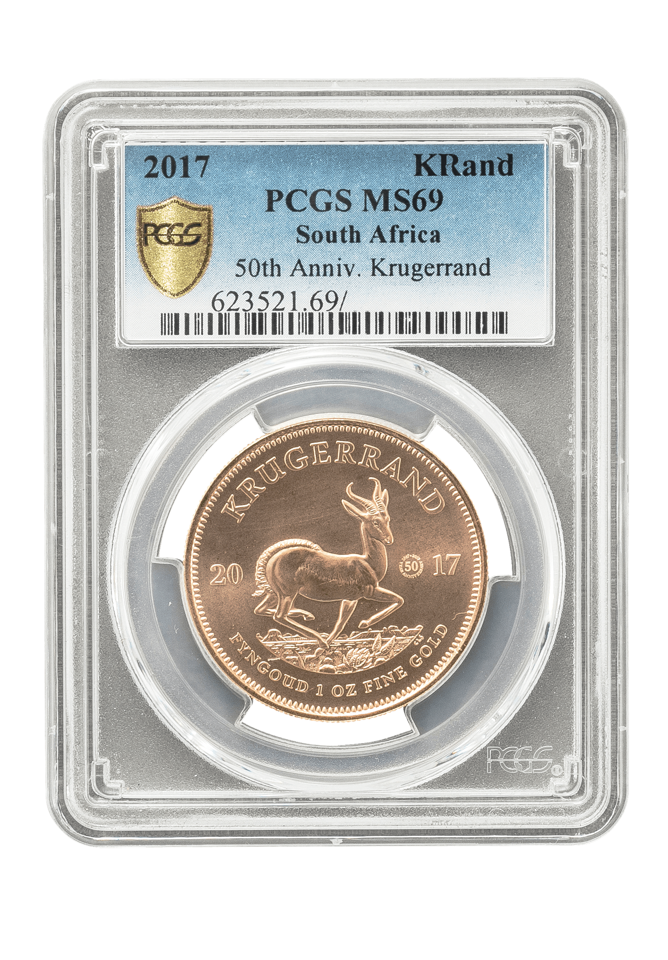 Picture of PCGS 2017 1oz Gold South African Krugerrand MS69