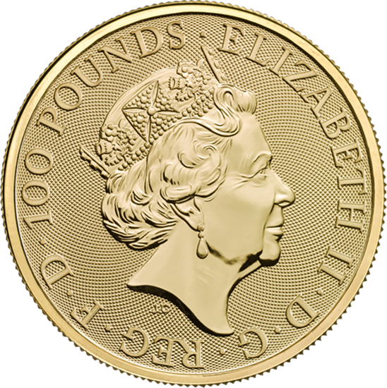 Picture of 2019 1oz 24k Gold UK Queen's Beast 'Falcon of the Plantaganets'