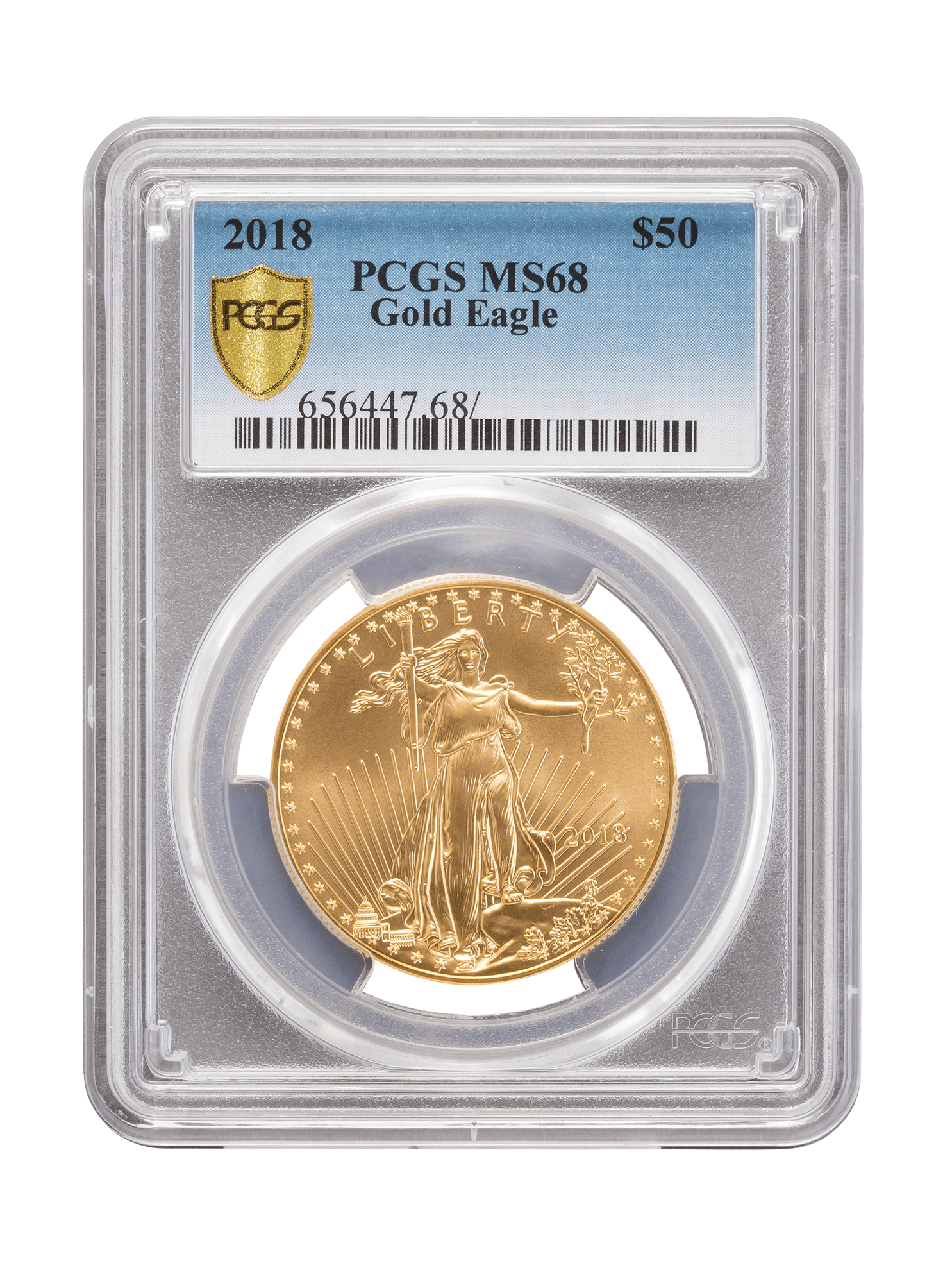 Picture of PCGS 2018 1oz Gold American Eagle MS68