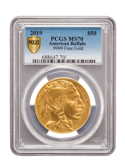 Picture of PCGS 2019 1oz Gold American Buffalo MS70
