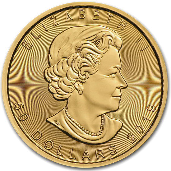Picture of 2019 1oz 24k Gold Canadian Maple Leaf 40th Anniversary