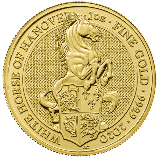 Picture of 2020 1oz UK Queen's Beast 'White Horse of Hanover' Gold Coin