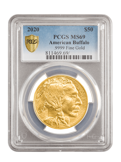 Picture of PCGS 2020 1oz Gold American Buffalo MS69