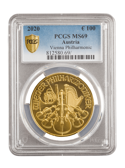 Picture of PCGS 2020 1oz Gold Austrian Philharmonic MS69