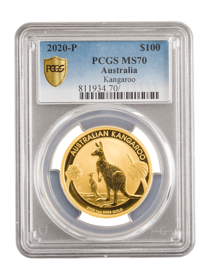 Picture of PCGS 2020 1oz Gold Australian Kangaroo MS70