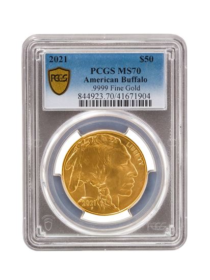 Picture of PCGS 2021 1oz Gold American Buffalo MS70