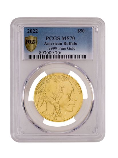 Picture of PCGS 2022 1oz Gold American Buffalo MS70