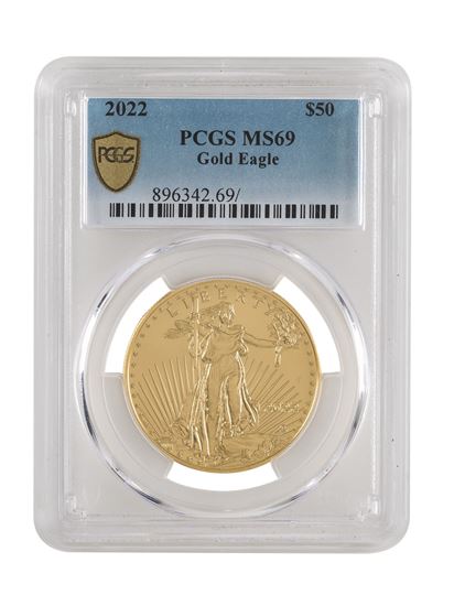 Picture of PCGS 2022 1oz 22k Gold American Type 2 Eagle MS69