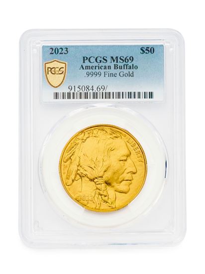 Picture of PCGS 2023 1oz Gold American Buffalo MS69