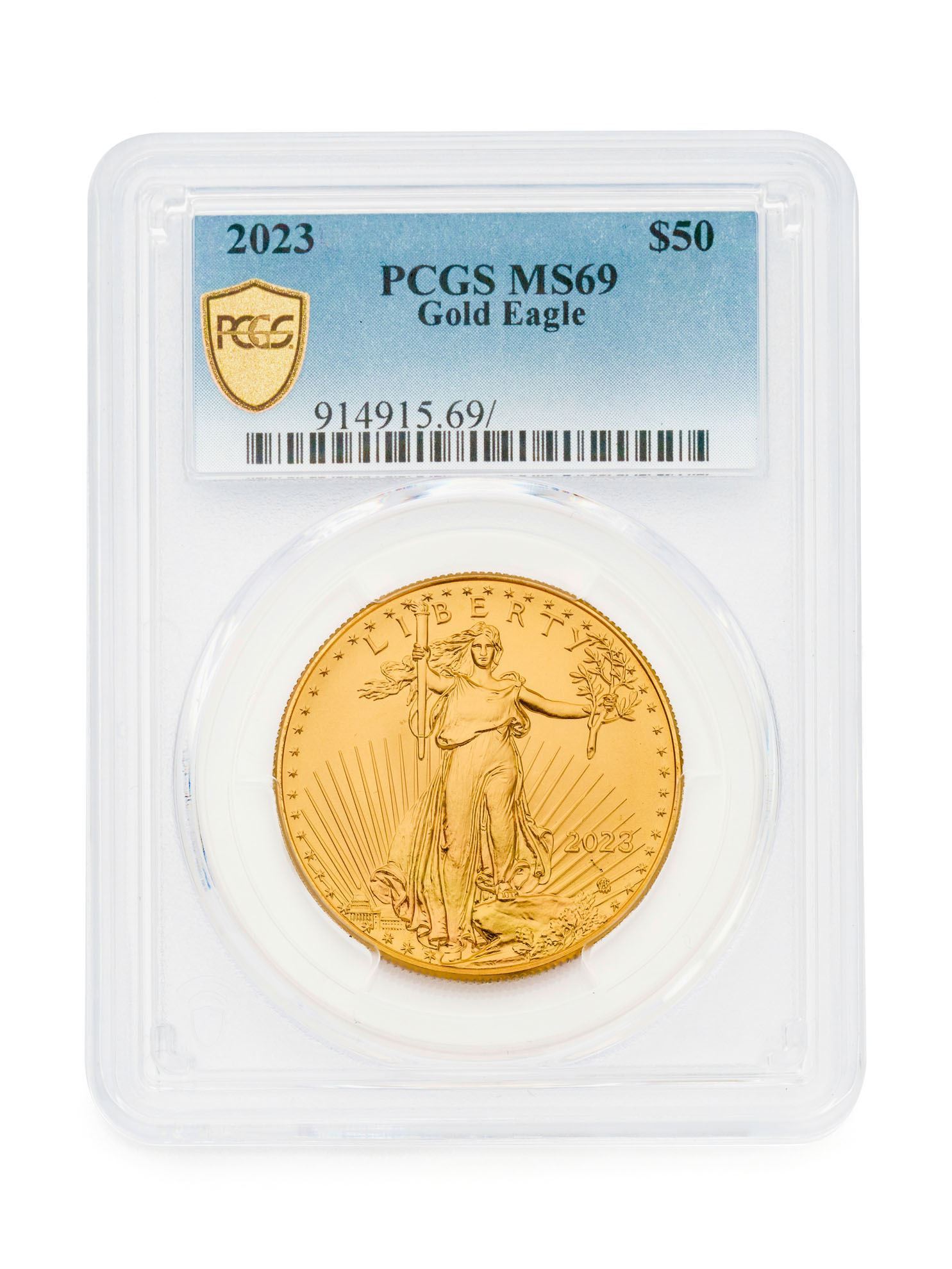 Picture of PCGS 2023 1oz Gold American Type 2 Eagle MS69