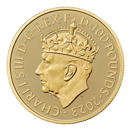 Picture of 2023 1oz 24k UK Britannia Coronation KCIII Gold Coin