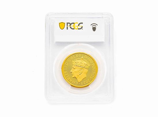 Picture of PCGS 2023 1oz Gold Britannia KCIII Coronation - First Day of Issue MS70