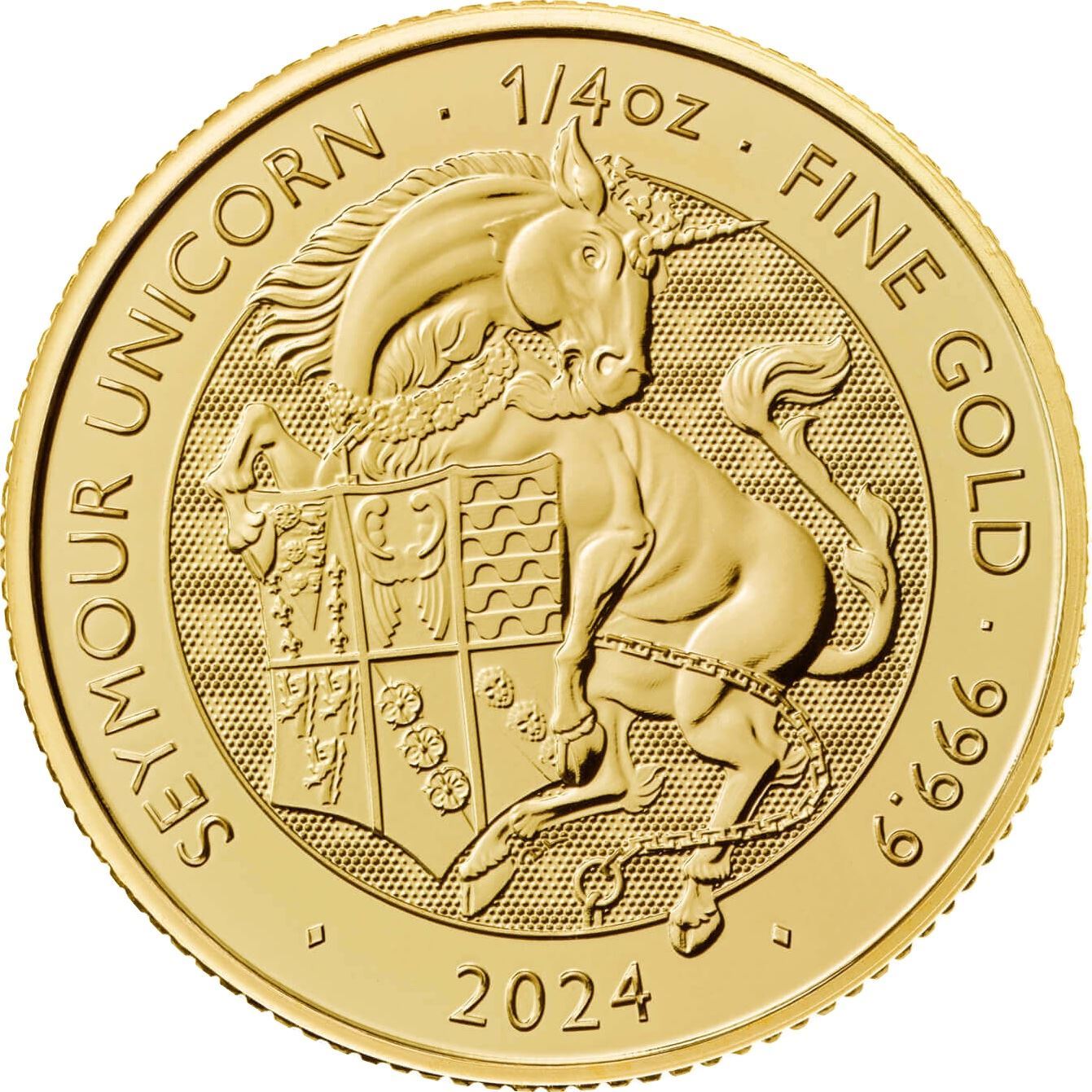Picture of 2024 1/4oz 24k Gold UK Tudor Beast 'Seymour Unicorn'