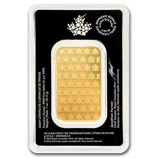 Picture of Royal Canadian Mint 1oz Gold Bar