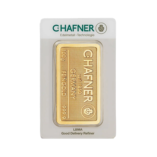 Picture of C.Hafner 100g Gold Bar